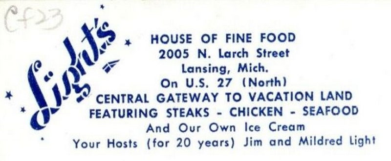 Lights Restaurant - Vintage Postcard (newer photo)